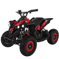 Elektro-Kinderquad Reneblade - Mini-Quad mit 1000 Watt - Federung - Scheibenbremsen - Drosselbar - LEDs - Ab 5 Jahren - Bis 50 Kg (Schwarz/Rot)