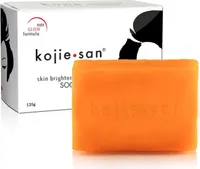 Kojie San Nawilżające mydło w kostce „Skin Lightening Soap” - Mydło pod prysznic z olejkiem kokosowym i olejkiem z drzewa herbacianego - Mydło z kwasem kojowym - Skuteczny rozjaśniacz - Młodsza skóra