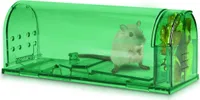 Navaris 2x Lebendfalle für Mäuse Mausefalle - 2er Set Lebend Falle für Maus - Haus und Garten Kastenfalle in Grün transparent