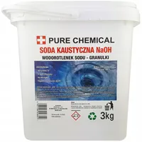 PURE CHEMICAL | Ätznatron | Ätznatron für Rohre | Natriumhydroxid | 3 kg