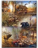 40x30 cm Diamanten Malerei Zum Selbermachen DIY Diamond Painting Tiere im Wald