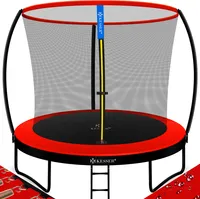 KESSER® Trampolin Gartentrampolin | Rheinland GS  | Kindertrampolin bis 150 kg | Komplettset mit Sicherheitsnetz, Leiter, Randabdeckung, Seitentasche & Zubehör