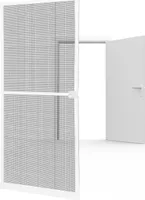Jayseuw Fliegengitter Insektenschutz Tür 95x210cm Mückenschutz Mückengitter Pendeltüre mit Alu-Rahmen Weiß