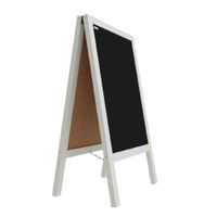 Reklamní áčko bílé barvy s křídovou tabulí 118x61 cm