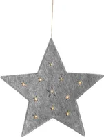 Filz Stern mit 12 LED - ca. 45 cm - Batterie betrieben mit Timer