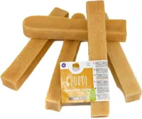 RF-DEER 5x M 300-395g 13-14cm Kauknochen aus Käse für alle Hunderassen geeignet Kaubarer Kauartikel 100% Natürlicher Kauspaß Fördert die Zahnhygiene