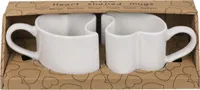 Kaffeetassen Set Partnertasse Herz weiß