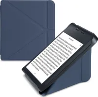 kwmobile Hülle kompatibel mit Tolino Vision 6 Hülle - Kunstleder Case - eReader Schutzhülle - Cover Dunkelblau