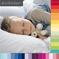 Spannbettlaken für Baby- und Kinderbett Mako-Jersey,  65 x 135 cm, von Schlafgut, Farbe:323-limone