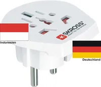 Reiseadapter Deutschland auf Indonesien - Skross 1.500211 Reisestecker