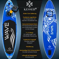 Kesser - Kit de stand up paddle avec planche gonflable et fenêtre