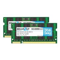 BRAINZAP 4GB (2x 2GB) DDR2 RAM SO-DIMM PC2-6400S 2Rx8 800 MHz 1.8V CL6 Notebook Laptop Arbeitsspeicher
