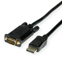 ROLINE Kabel DisplayPort-VGA, DP ST - VGA ST, schwarz, 1 m