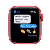 Apple Watch Series 6 (GPS), 44 mm Aluminium (PRODUCT) ROT und rotes Sportarmband