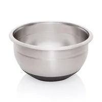 Miska do mieszania z gumową podstawą - bulwiasta - stal nierdzewna - głębokość: 28 cm - wysokość: 16 cm - pojemność: 8,0 litrów