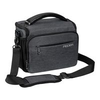 PEDEA DSLR-Kameratasche "Noble" Fototasche für Spiegelreflexkameras mit wasserdichtem Regenschutz, Tragegurt und Zubehörfächern, Gr. XL grau