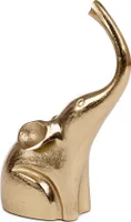Stehendes Ornament Dekorfigur Wohndekoration goldener Elefant 18x8x25 cm Homla