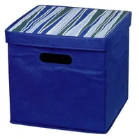 Skladací univerzálny box s vekom Modrý