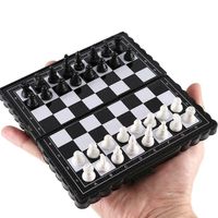 Mini šachová sada cestovní šachy šachovnice magnetická skládací skládací