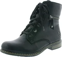 Rieker Damen Schnürboots Stiefeletten Reißverschluss 71208-00, Größe:39 EU, Farbe:Schwarz