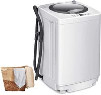 3,5 kg Waschmaschine Toplader mit Schleuder, Waschvollautomat mit 5 Programme & 3 Wasserniveaus, Miniwaschmaschine 240W/210W (Weiß)