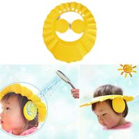 Kinder Baby Badehaube Hut Duschkappe Augenschutz Mütze waschen Haare Badekappe 