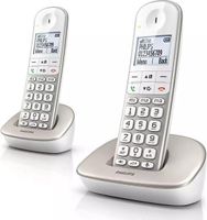 Philips XL4902S - Schnurloses Senior DECT-Telefon - 2 Mobilteile - Weiß