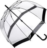 Fulton Glockenschirm Regenschirm  transparent durchsichtig schwarz