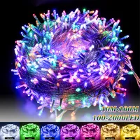 100M 1000LED 8 Leuchtmodi LED Lichterkette für Weihnachtsbaum Party Garten Dekoration Weihnachtsbeleuchtung Lichterketten Innen Lichtschlauch Strom