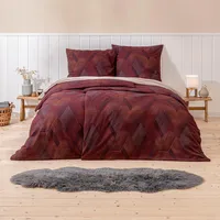 Estella Feinflanell Bettwäsche Levico mauve 155x200 cm + 80x80 cm