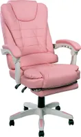 Schreibtischstuhl Design Bürostuhl Racing Chair Chefsessel Fußstütze,Farbe:Rosa