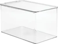 Spielzeugaufbewahrung stapelbare Kiste Organizer mit Deckel mDesign durchsichtig