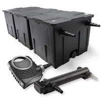 SunSun 3-komorová filtračná súprava 90000l 24W UVC 3 jazierkový čistič NEO7000 50W čerpadlo