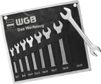 Doppelmaulschlüssel-Satz WGB 8-tlg in Rolltasche
