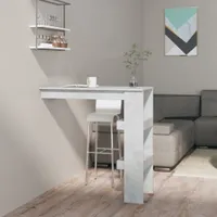 vidaXL Nástenný barový stôl Concrete Grey 102x45x103,5 cm Drevo Materiál
