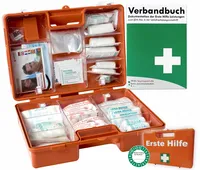 Erste-Hilfe-Koffer Maxi "PRO" nach aktueller DIN/EN 13157 (Betriebe) & DIN/EN 13164 (KFZ) INKL. Verbandbuch