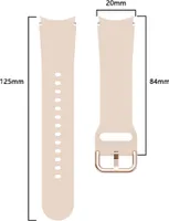 SYSTEM-S Armband flexibel aus Silikon 20mm für Samsung Galaxy Watch 4 Smartwatch Pink