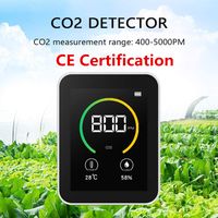 CO2-Kohlendioxid-Detektor Luftqualitätsmessgerät CO2-Kohlendioxid-Detektor 400-5000PPM Lufttester Gasmelder, Weiß