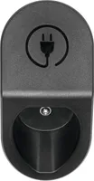 TechniSat TECHNIVOLT Kabel- und Steckerhalter Typ 2 (Wandhalterung für Ladekabel, Kabelaufhängung und Stecker-Halterung in einem, mit Montagezubehör) schwarz/weiß