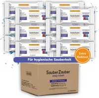 SauberZauber Premium Allzwecktücher 12 x 100 Stück | Feuchte Reinigungstücher in wiederverschließbarer Verpackung | Putztücher für saubere Oberflächen