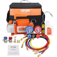 Zestaw manometrów do pompy próżniowej VEVOR 1/4 HP HVAC Pompa próżniowa 4 CFM z wężem