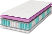 Materac kieszeniowy 120x200 wysokość 17 cm z pamięcią wygodny z pokrowcem TIMO z pianką Visco H2/H3 dwustronny Premium