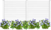 OPLUS 2-teilig Gartenzaun, Dekorative Sichtschutz mit 3 Heringen, Für Mülleimer & Klimaanlagen, Freistehender Zaun für Garten, Hof, Terrasse