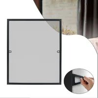 XMTECH Fliegengitter Insektenschutz Mückengitter Fliegenschutz mit Aluminium Rahmen ohne Bohren Spannrahmen 80 x 100cm, Anthrazit