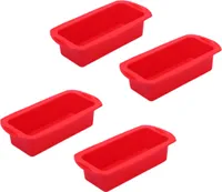 4xSilikon-Brotbackform und Laibform Antihaft-Silikon-Backform für Kuchen und Brote - 27 x 14 x 6cm