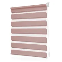 Lichtblick Duo Rollo ohne Bohren, verspannt, blickdicht Altrosa, 70 cm x 130 cm (B x L)