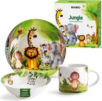 MIAMIO - 3er-Set Kindergeschirr/Porzellan inkl. Teller, Schüssel und Tasse