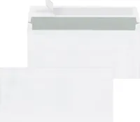 Mailmedia Briefumschläge  DIN lang+ 80 g/m² ohne Fenster, haftklebend - 1000 Stück