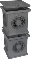 Marley Einlaufschacht mit Schacht ohne Boden + Schachtdeckel 300x300mm Hofablauf Ablauf