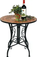 DanDiBo Stolová mozaika Kovový mozaikový stůl Ø 60 cm 12001 Zahradní stůl Středomoří Odolný proti povětrnostním vlivům Bistro stůl Zahradní stolek s přírodním kamenem